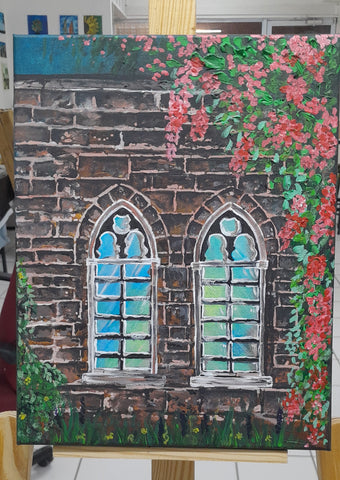 Title: Sanctuary in Progress (2025) | original painting