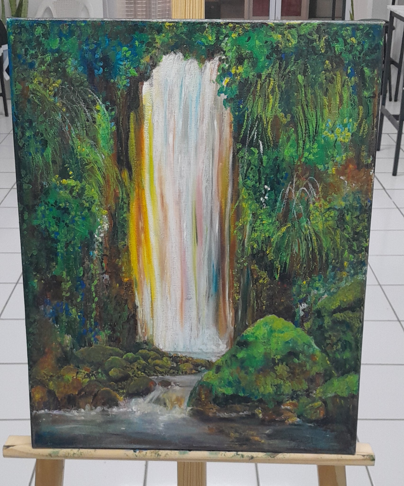 Diamond Falls, Soufrière | Original Painting
