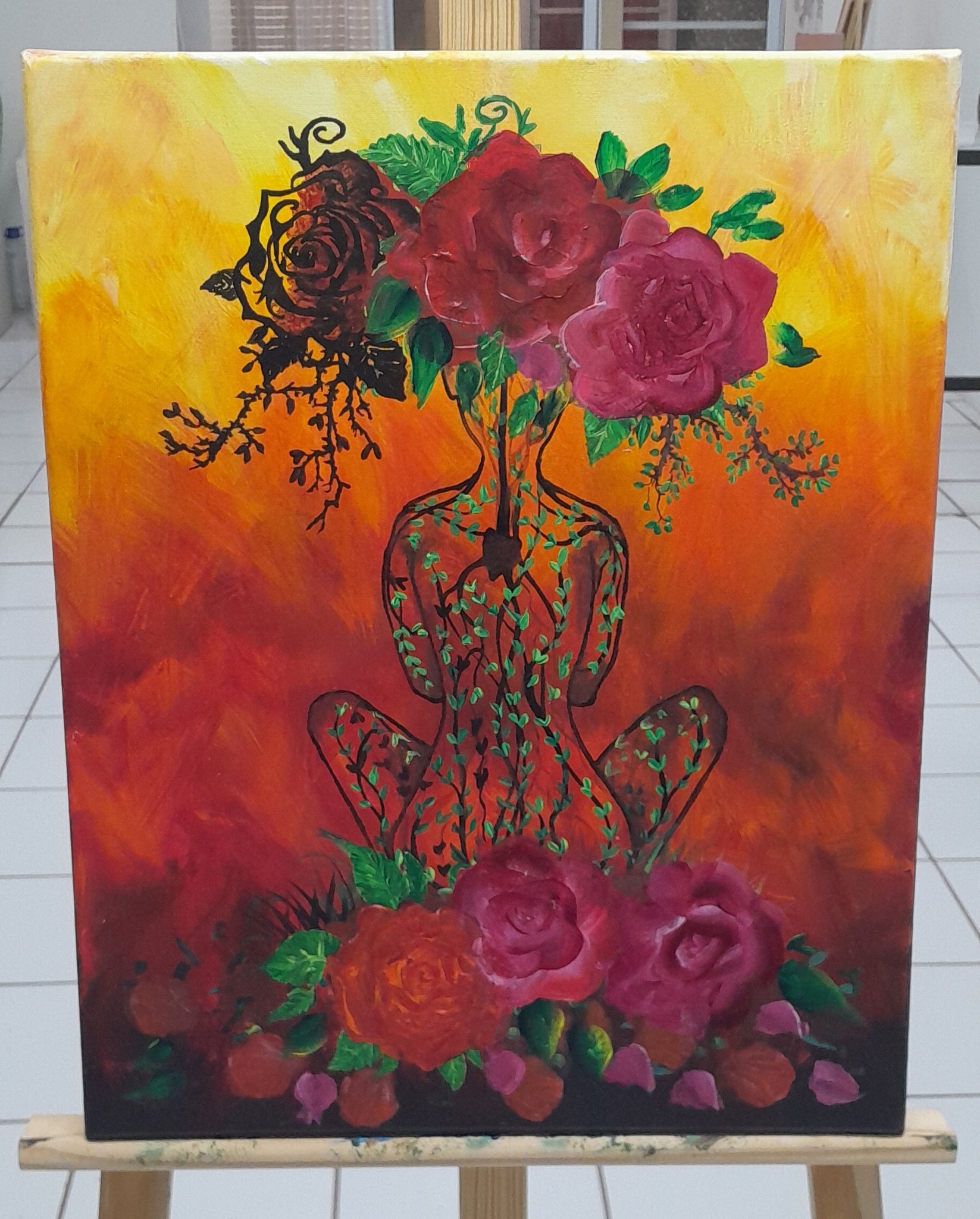 Bloom Through Ashes (2025) | Original Painting