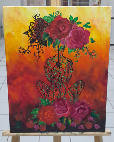 Bloom Through Ashes (2025) | Original Painting