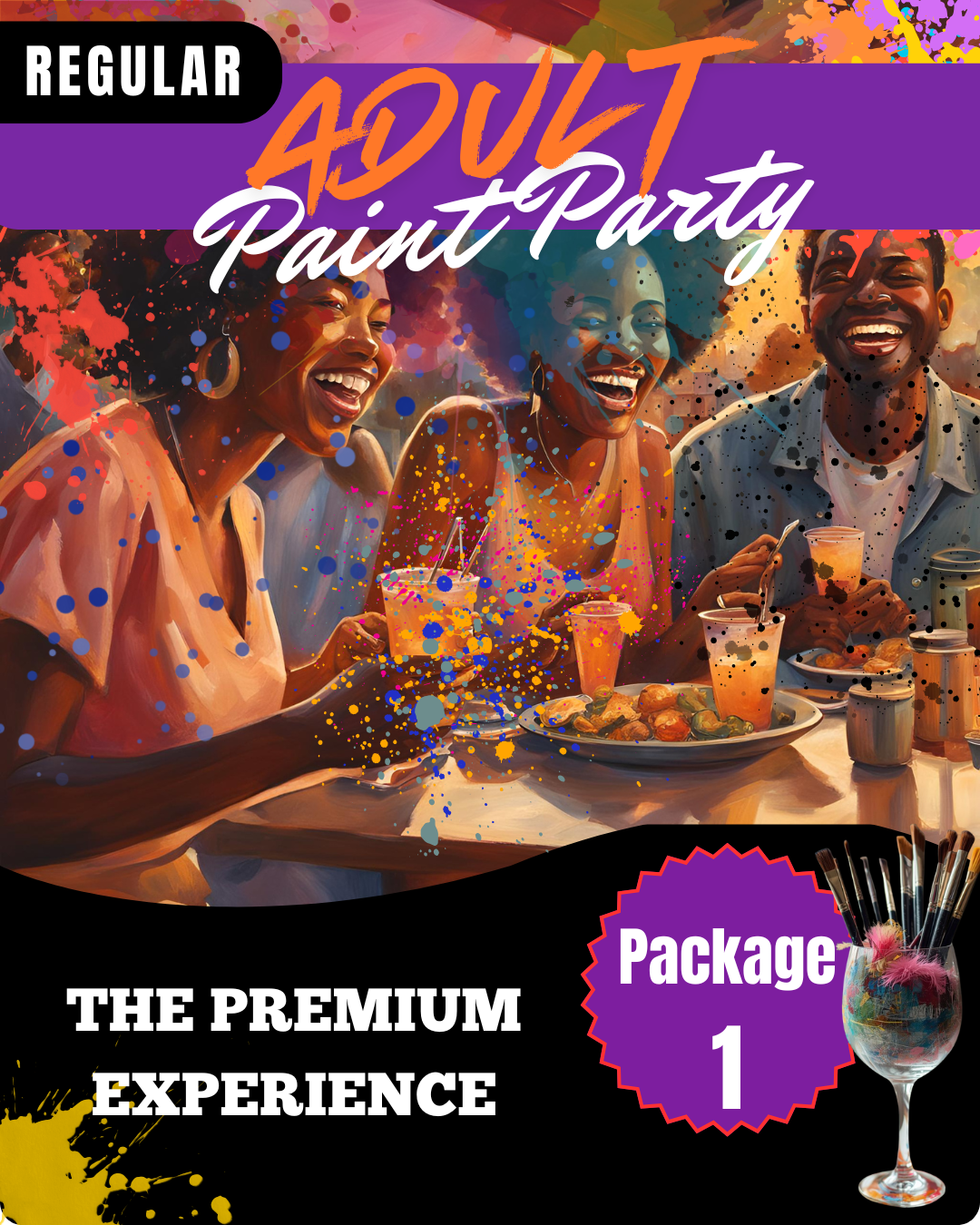 Adult Sip and Paint | REGULAR Package 1: The Premium Experience