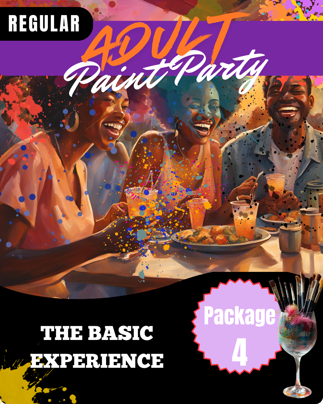 Adult Sip and Paint | REGULAR Package 4: The Basic Experience