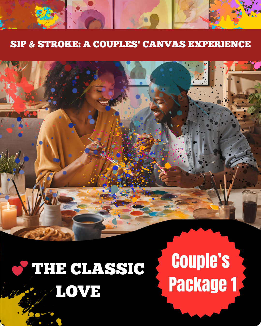 Couple's Sip and Paint | The Classic Love Package