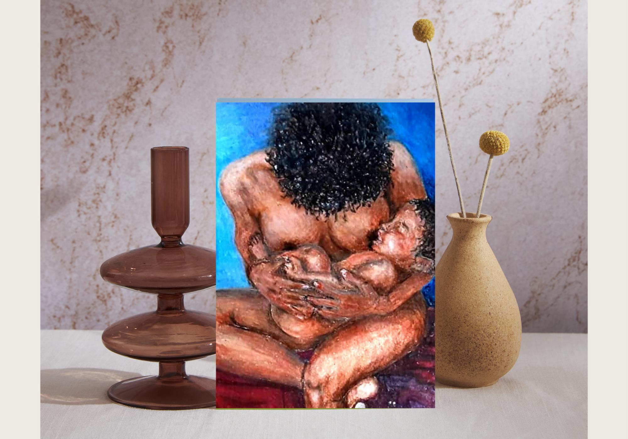 Woman breast-feeding Baby Greeting Card