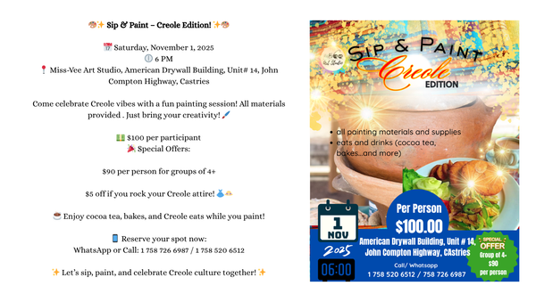 Miss-Vee Art Studio Themed Sip and Paint Events | Themed Sip & Paint Experiences | Empowering, Uplifting & Inspired Art Events
