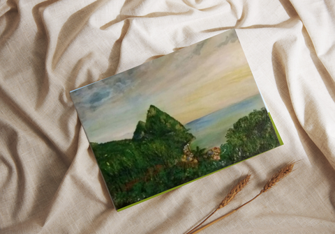 Petit Piton Sunrise Greeting Card
