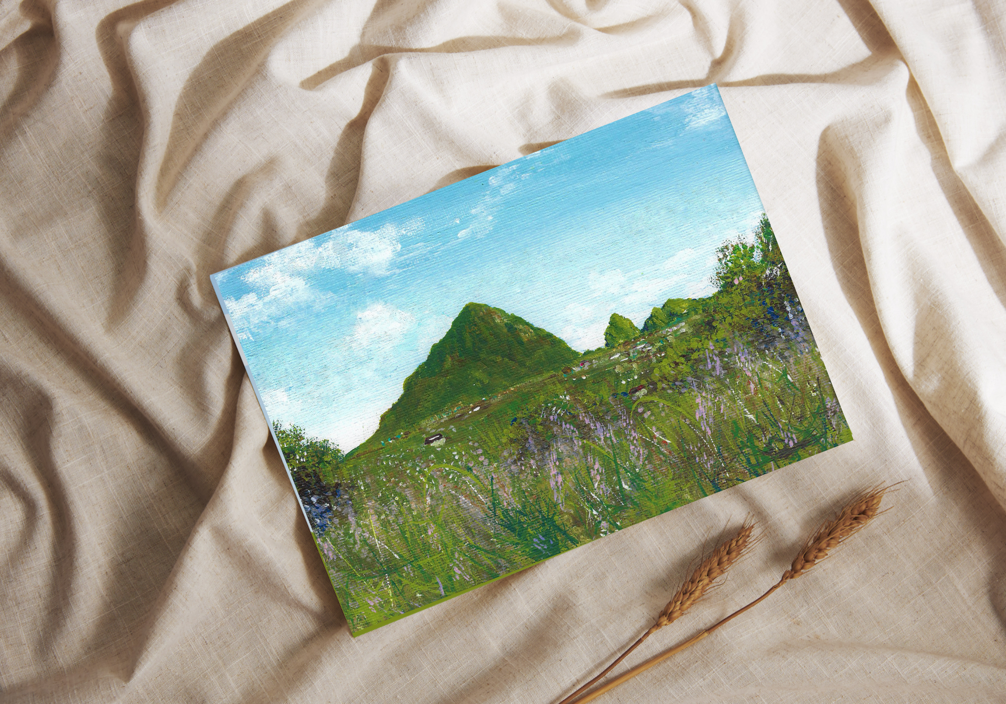 Pitons View from Choiseul Greeting Card