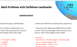 Math Worksheet- Math Problems with Caribbean Landmarks