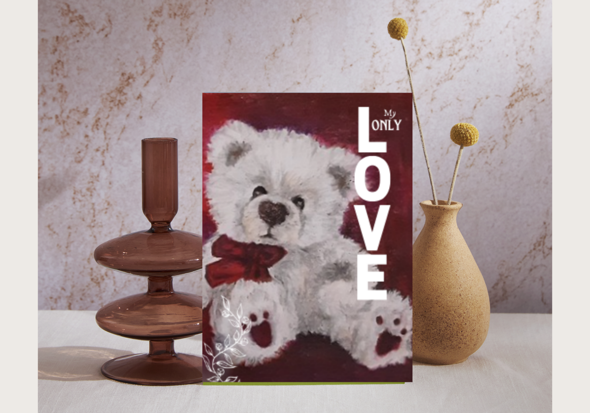 White Bear-My only Love Greeting Card