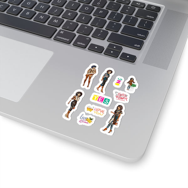 CLASSY SOPHIE Kiss-Cut Stickers | melanin stickers | brown girl stickers | black girl stickers