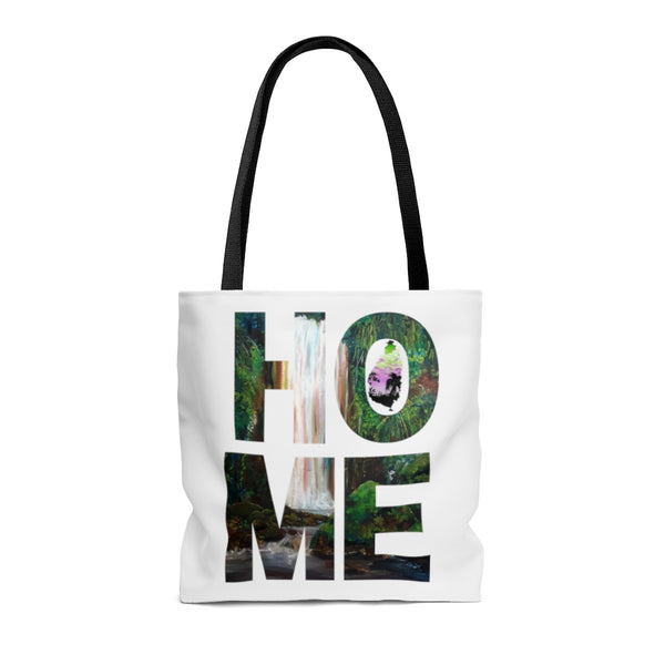 HOME Saint Lucia AOP Tote Bag | Diamond Waterfalls, Soufriere, Saint Lucia