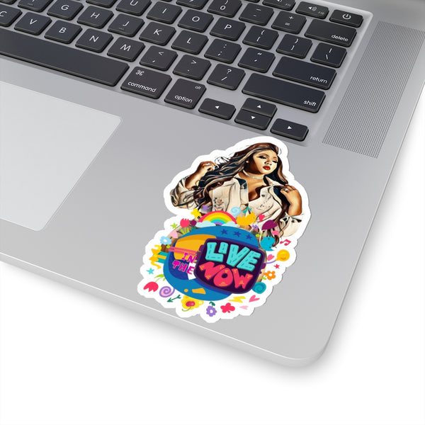 'LIVE IN THE NOW' Kiss-Cut Stickers | Melanin babe | African American Stickers | black girl planner stickers | Big girl Stickers