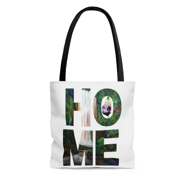 HOME Saint Lucia AOP Tote Bag | Diamond Waterfalls, Soufriere, Saint Lucia