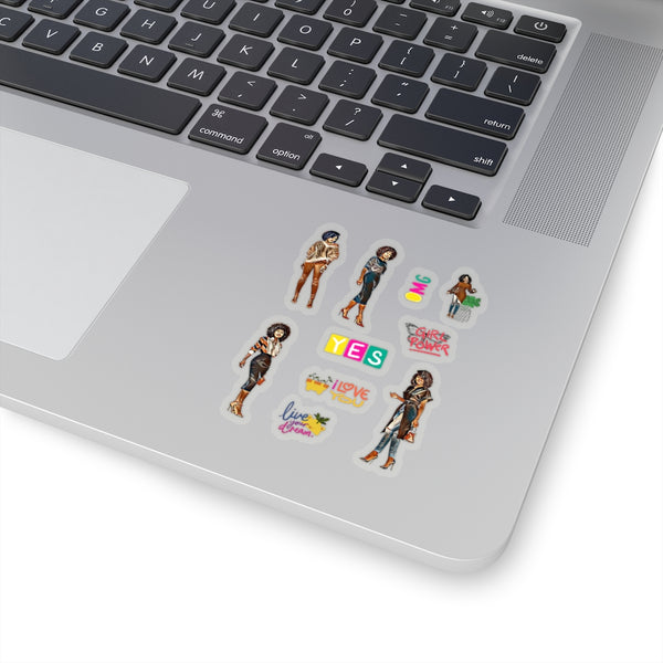 CLASSY SOPHIE Kiss-Cut Stickers | melanin stickers | brown girl stickers | black girl stickers