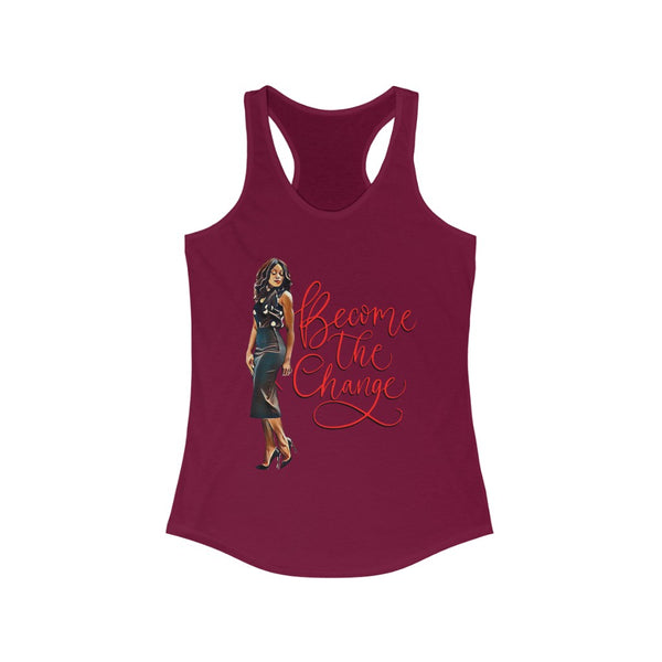 BECOME THE CHANGE  Women's Ideal Racerback Tank | Melanin Queen | Black Girl Magic