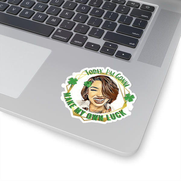 MAKE MY OWN LUCK Kiss-Cut Stickers | melanin stickers | brown girl stickers | black girl stickers | LIVE, LAUGH, LOVE CARE Collection