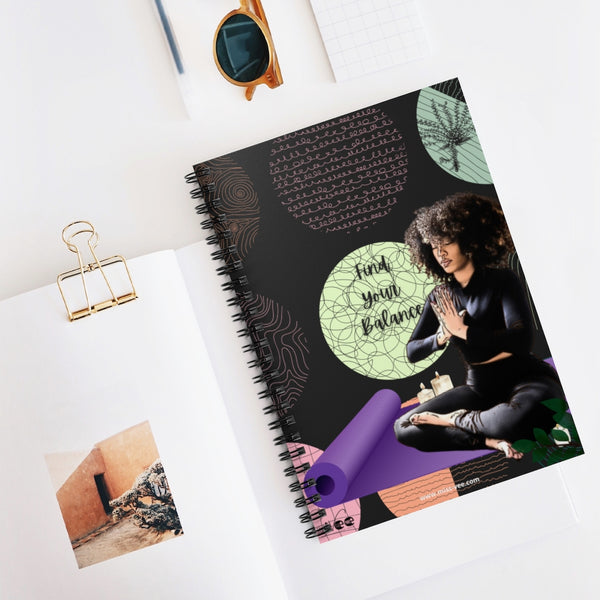 'Find Your Balance' Spiral Notebook / Journal - Ruled Line