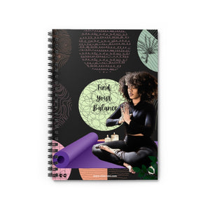 'Find Your Balance' Spiral Notebook / Journal - Ruled Line