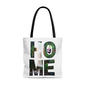 HOME Saint Lucia AOP Tote Bag | Diamond Waterfalls, Soufriere, Saint Lucia