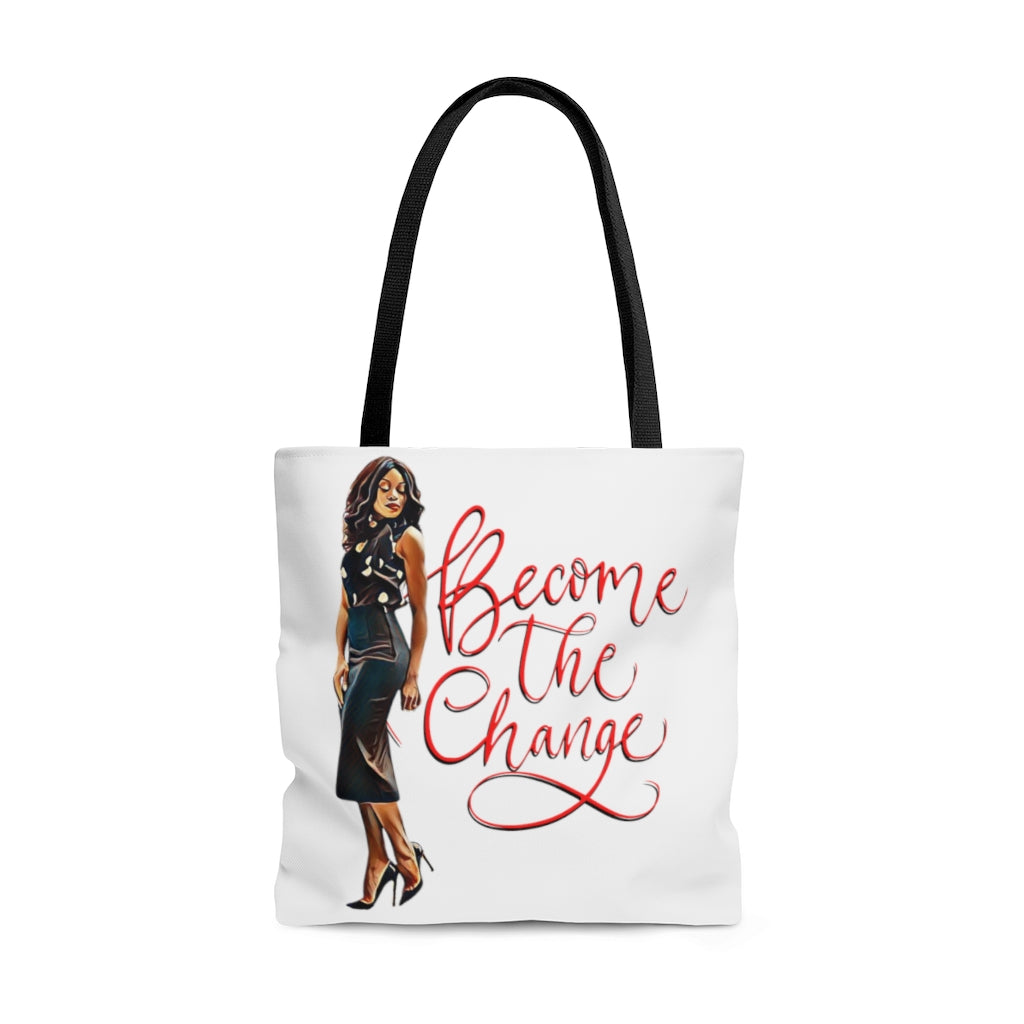 BECOME THE CHANGE AOP Tote Bag | Black Girl Magic | Melanin