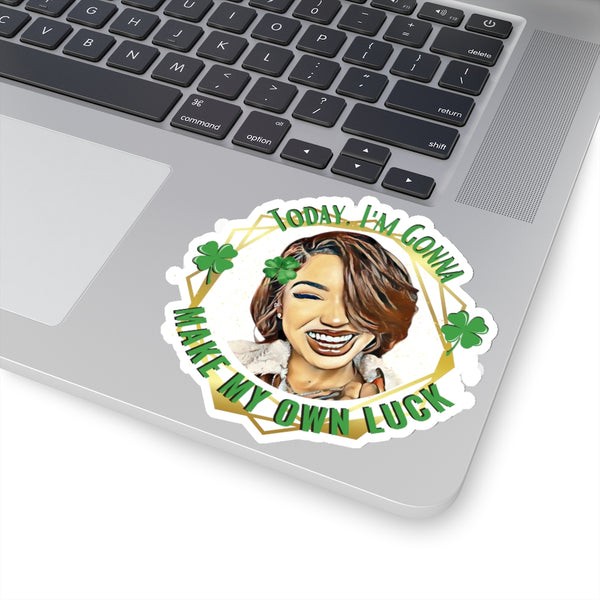 MAKE MY OWN LUCK Kiss-Cut Stickers | melanin stickers | brown girl stickers | black girl stickers | LIVE, LAUGH, LOVE CARE Collection