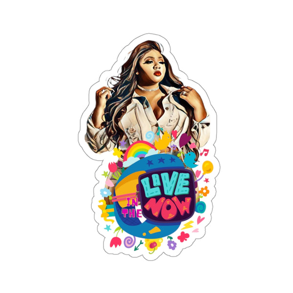 'LIVE IN THE NOW' Kiss-Cut Stickers | Melanin babe | African American Stickers | black girl planner stickers | Big girl Stickers