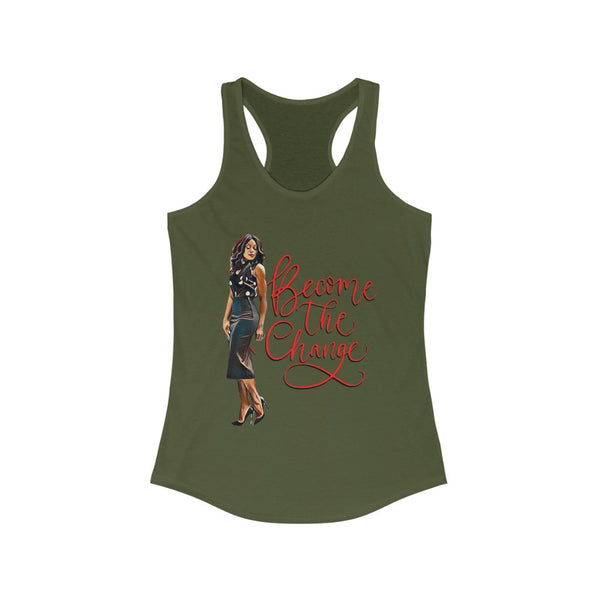 BECOME THE CHANGE  Women's Ideal Racerback Tank | Melanin Queen | Black Girl Magic