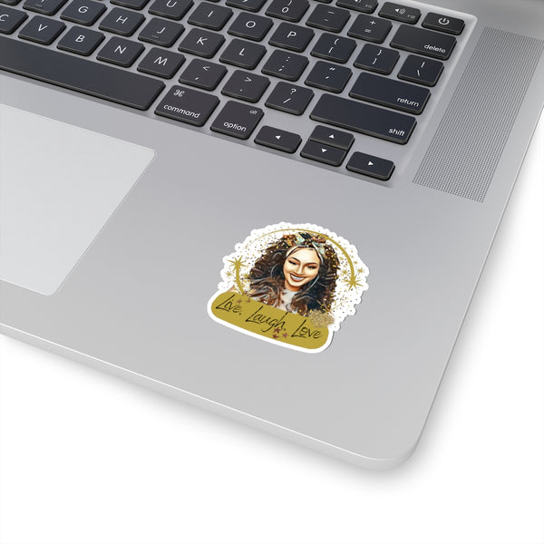 Live, Laugh, Love Kiss-Cut Stickers | melanin stickers | brown girl stickers | black girl stickers | LIVE, LAUGH, LOVE CARE Collection