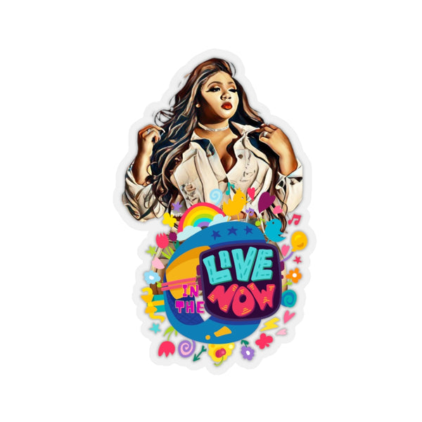 'LIVE IN THE NOW' Kiss-Cut Stickers | Melanin babe | African American Stickers | black girl planner stickers | Big girl Stickers