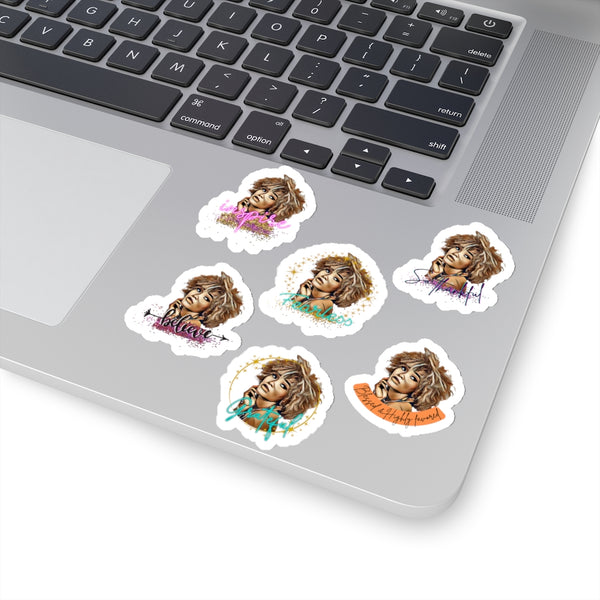 'Self Love' Kiss-Cut Stickers | Black girl planners | Planner Stickers | Melanin Stickers