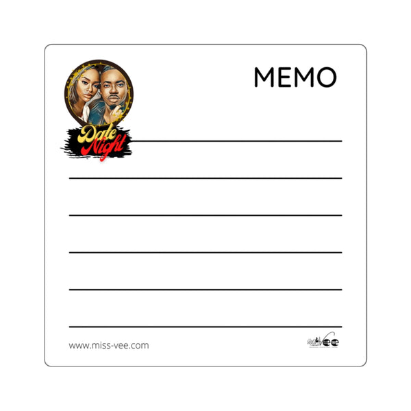 DATE NIGHT MEMO Square Stickers