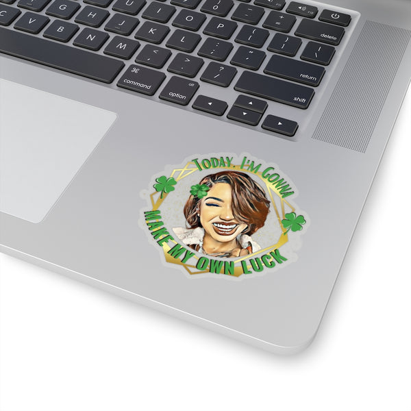 MAKE MY OWN LUCK Kiss-Cut Stickers | melanin stickers | brown girl stickers | black girl stickers | LIVE, LAUGH, LOVE CARE Collection