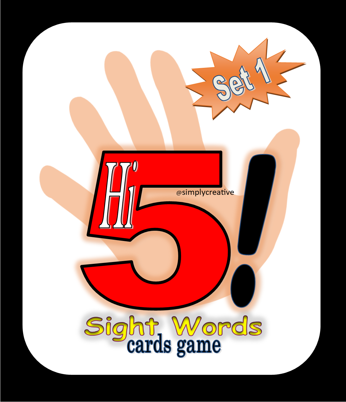 Hi 5 Sight Words Card Game[Set1]